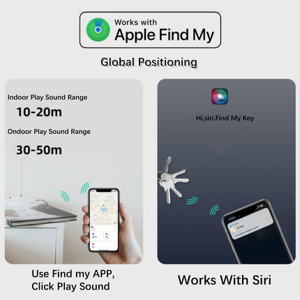 Nutale Air Tag võtmeleidja – AINULT IOS-ile – töötab rakendusega Find My – leia võtmed Bluetooth Finderiga. Jälgija ja lokaator töötab suurepäraselt kadunud esemete jaoks (C-4).