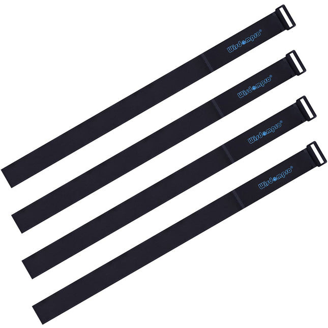 Wisdompro takjakinnitusega kaablisidemed mustad 4 tk, takjakinnitusega kaablisidemed korduvsuletavad 5 cm x 153 cm pikkused, kaablisidemete komplekt kaablite, joogamattide, jalgrataste, torude (60 tolli) korraldamiseks