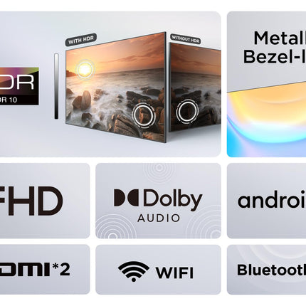 TCL 32L5A, 32-tolline teler, FHD, HDR nutiteler, mis toetab Android TV-d (lasterežiim, Dolby Audio, ühildub Google Assistantiga)