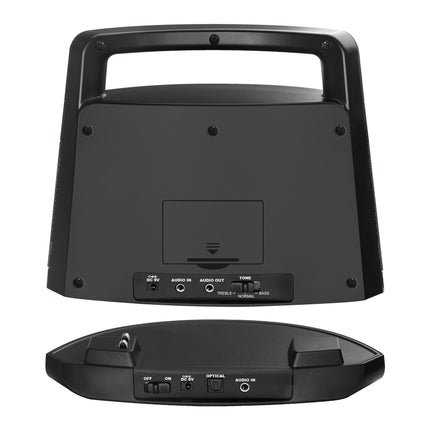 SIMOLIO Wireless TV Speaker, 2.4GHz Portable TV Speaker for Seniors, Perfect Replacement for Chin-Mounted Headphones, Optical, RCA, 3.5 AUX Connection, with Headphones &amp; 2 Adapters SM-621D
