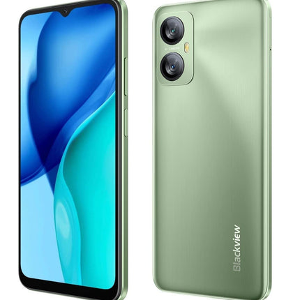 Blackview A52 Android 12 mobiiltelefon lukustamata, 6,5-tolline tilk-kujuline ekraan, kaheksatuumaline 2GB 32GB (512GB väline SD), 13MP+5MP, kahe SIM-kaardiga nutitelefon, 5180mAh aku, näotuvastus ja sõrmejäljelugeja, roheline
