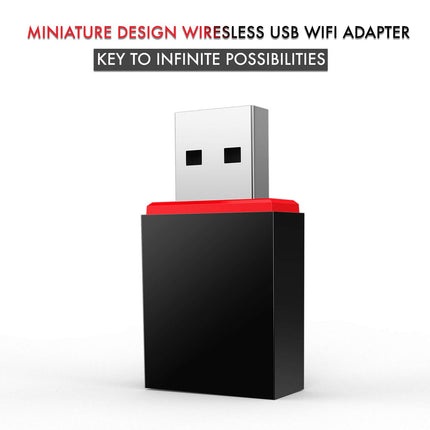 Tenda U3 WiFi USB Adapter, Mini Size USB Stick (300 Mbps, AP Mode, Compatible with Windows 11/10/8.1/8/7/XP, Mac OS 10.7-10.12, Linux) Black