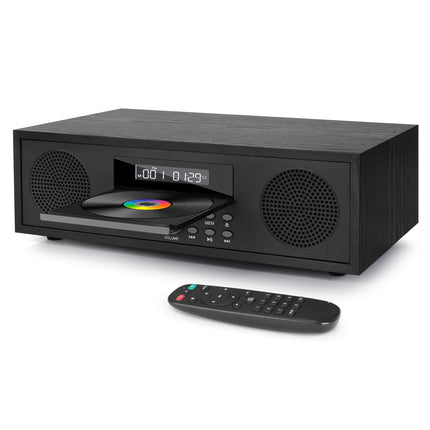 Kompaktne süsteem CD-ga Bluetooth, CD-169 stereosüsteem, kompaktne CD-mängija 2 x 20-vatise mini-Hi-Fi süsteemiga, FM-raadio, Aux-sisend, USB-taasesitus, stereosüsteem CD-ga Micro Hi-Fi süsteem (puidu imitatsioon)