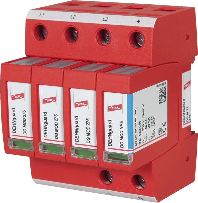 Dehn+Söhne 952310 Liigpingepiirik DEHNguard DG M TT 275 230/400V, IP20, 2. tüüpi liigpingepiirik energeetika/toiteallikate jaoks 4013364108479