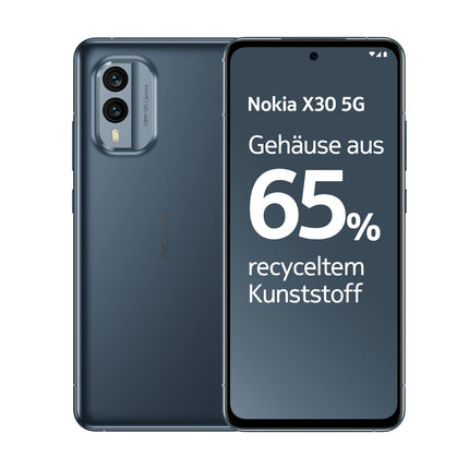 Nokia X30 5G 6,43-tolline nutitelefon AMOLED PureDisplay'ga, FHD+, 6/128 GB, Gorilla Glass Victus klaasiga, 3-aastase garantiiga, 50 MP PureView OIS-kaameraga, ülikiire 33W laadimisega - sinine 6 GB/128 GB