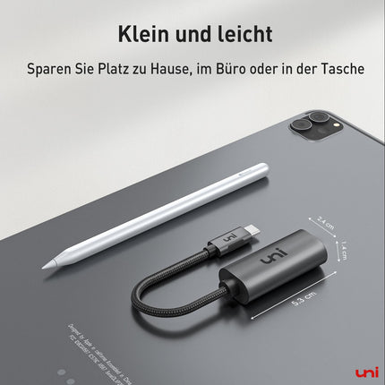 uni USB C Etherneti adapter 1000Mbps, Thunderbolt USB C RJ45 LAN võrguadapter, ühildub iPhone 16, iPad Pro/Air, MacBook Pro/MacBook Air, Galaxy S23, Surface Book, Dell XPS jne.