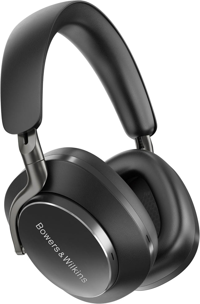 Bowers &amp; Wilkins PX8 lipulaevkõrvaklapid, millel on Bluetooth 5.0 ja kiirlaadimine, 30 tundi kõrglahutusega taasesitust ja sisseehitatud mikrofon, mustad
