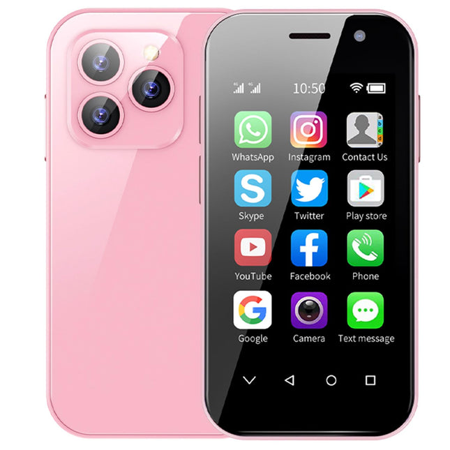 Hipipoo mininutitelefon, 4G väiketelefon 3,0 tolli, kaks SIM-kaarti, 2600mAh aku, 2MP+5MP topeltkaamerad, lastetelefon näotuvastusfunktsiooniga, täiskasvanute varutelefon