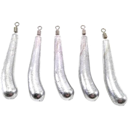 PRO FILSTAR Drop Shot Lead Set 5x6gr - Dropshot Leads Teardrop Shape Curved - Fishing Weights Set with Swivel - Fishing Weights - Jig Heads - Fishing Lead - Fishing Set - Fishing Weights - Fishing Accessory Set - Jig