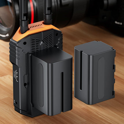 Traadita videoülekande komplekt 200M, Lemorele 5G 1080P HDMI traadita video saatja ja vastuvõtja HDMI loopouti ja IR-ga otseülekande, filmimise ja fotograafia jaoks, 2 * 4400 mAh aku kaasas