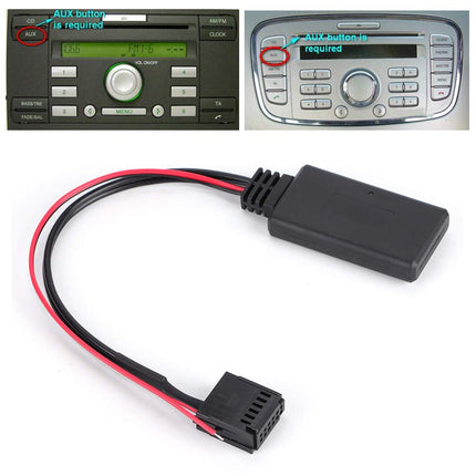 Qiilu auto Bluetooth-audioadapter, Bluetooth-moodul AUX-sisendiga AUX-IN-kaabliga traadita audioadapter sobib 6000 CD-le