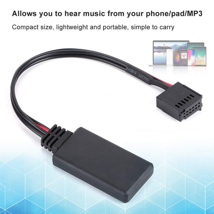 Qiilu auto Bluetooth-audioadapter, Bluetooth-moodul AUX-sisendiga AUX-IN-kaabliga traadita audioadapter sobib 6000 CD-le