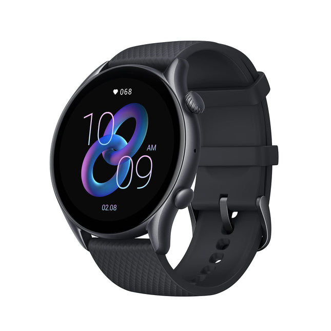 Amazfit GTR 3 Pro 46mm nutikell Pro Fitness kell GPS-iga, pulsisageduse jälgimine, SpO2, üle 150 spordirežiimi, Bluetooth-kõned, muusika juhtimine, Alexa (must), üks suurus