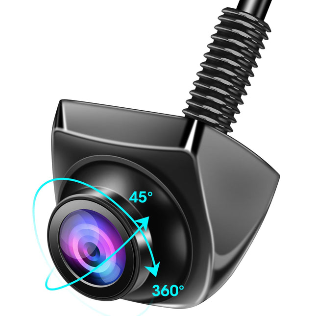 AHD 1080P tahavaatekaamera auto tagurduskaamera 360°+45° reguleeritava objektiivikaabliga tahavaatekaamera 170° lainurk universaalne NTSC tagakaamera toetab 12-24V esikaamerat autole kaubikutele ja veoautodele