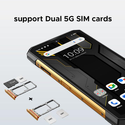 DOOGEE S200X 5G lukustamata telefon, 32GB + 512GB, 10100mAh/33W aku, vastupidav 4G nutitelefon ilma lepinguta, 100MP + 20MP (öönägemine) + 20MP, Android 14, 6,72-tolline AMOLED FHD+, NFC roheline