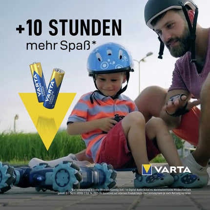 VARTA AA batteries, 40 pieces, Longlife Power, alkaline, 1.5V, for toys, wireless mice, flashlights, Made in Germany