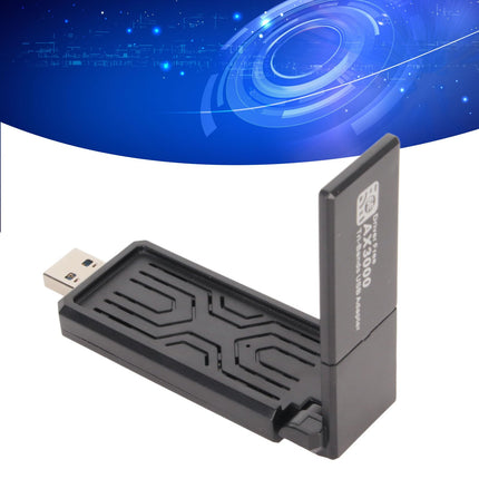 WiFi 6E USB 3.0 Adapter, USB Wi-Fi Adapter for Desktop PC, 3000 Mbps USB Wi-Fi Dongle, Wireless Network Adapter for Win 10/11 Operating System, 2.4G 5G 6G Tri-Band