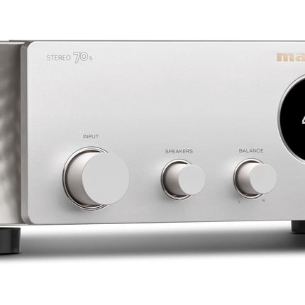 Marantz Stereo 70s võimendi HiFi Stereo, 2.2-kanaliga HiFi võimendi, 75 W/kanal, 6 HDMI sisendit, 8K, HEOS, Bluetooth, Wi-Fi, AirPlay 2, Dolby TrueHD, Alexa ühilduv, hõbedane