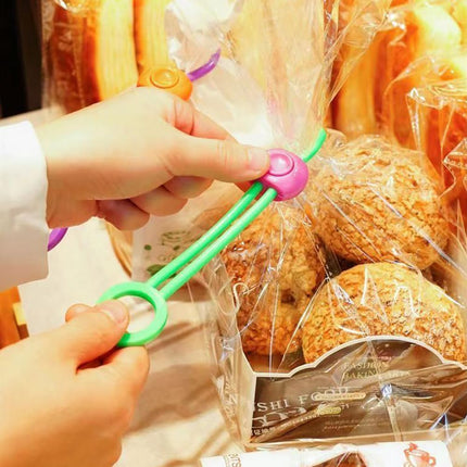 Reusable cable ties, 12 PCS bag clips silicone multiple colors clips food clips for bags for sealing freezer bags snacks nuts coffee