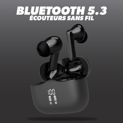 T'nB - T'nB Bluetooth kõrvaklapid, juhtmevabad kõrvasisesed kõrvaklapid, mürasummutus, aktiivne disain puutetundliku juhtimise ja laadimisümbrisega, värvus – hall