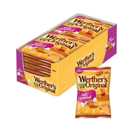 Werther's Original Soft Caramel – 12 x 180g – Soft cream toffees with a delicious caramel flavor