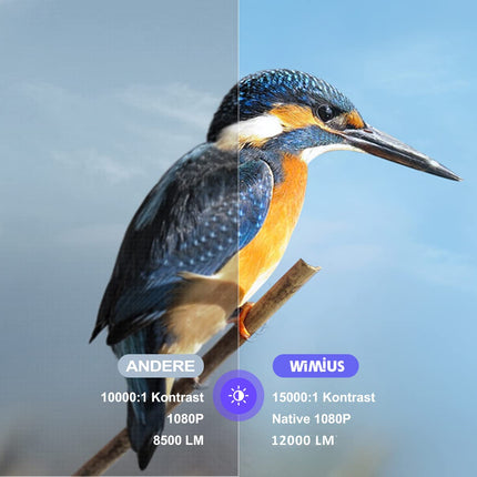 Projektor【6D automaatne trapetsikorrektsioon】 25000 luumenit WiFi Bluetooth Full HD 1080P projektor 4K toega, 50% suum 300 '' LED kodukino videoprojektor, Fire Sticki/PS5/sülearvuti/mobiiltelefoni projektor