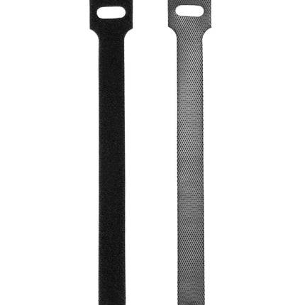 QWORK® 150pcs Velcro Cable Ties, 150 x 12 mm Resealable Cable Ties Adjustable Velcro Straps for Cable Management (Black)