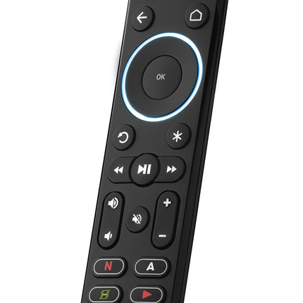 One For All Streamer kaugjuhtimispult multimeediaboksile - juhi kuni 3 seadet - (Roku, Apple TV jne), telereid ja heliribasid - must - URC7935