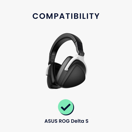 kwmobile 2X kõrvapadjad, mis ühilduvad ASUS ROG Delta S-ga - kunstnahast kõrvaklapipadjad kõrvaklappidele