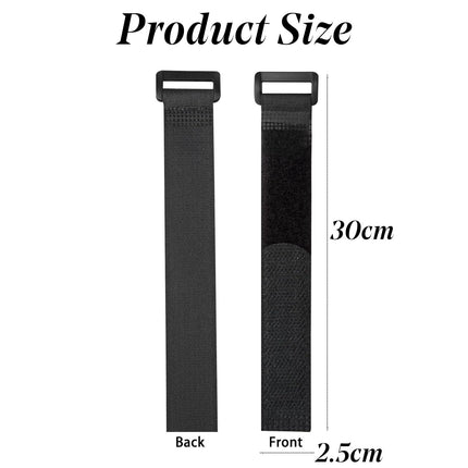 Reusable Cable Ties with Hook and Loop Fastener, Reusable, Durable, Functional Straps to Protect Your Home, Office, Workplace from Cable Tangle, Yoga Mat Strap, 12 Pack