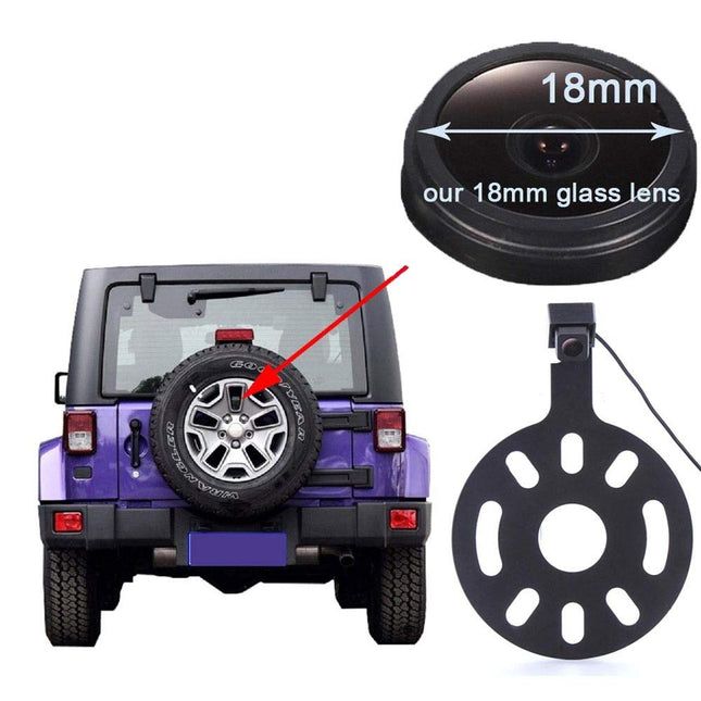 Auto öise nägemisega tahavaatekaamera parkimiskaamera parkimisabi värvikaamera tagurdussüsteem veekindel Jeep Wrangler Willys Unlimited Sahara varurehv Rubicon varuratta kinnitus