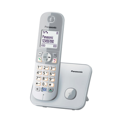 Panasonic KX-TG6811GS DECT cordless phone (low radiation, Eco mode, GAP phone, without answering machine, landline, call barring) pearl silver