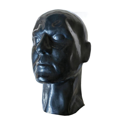 Black Latex Hood Masks for Parties Cosplay, DIY Full Face Latex Mask for Men, Novelty Rubber Masquerade Ball Club Costumes