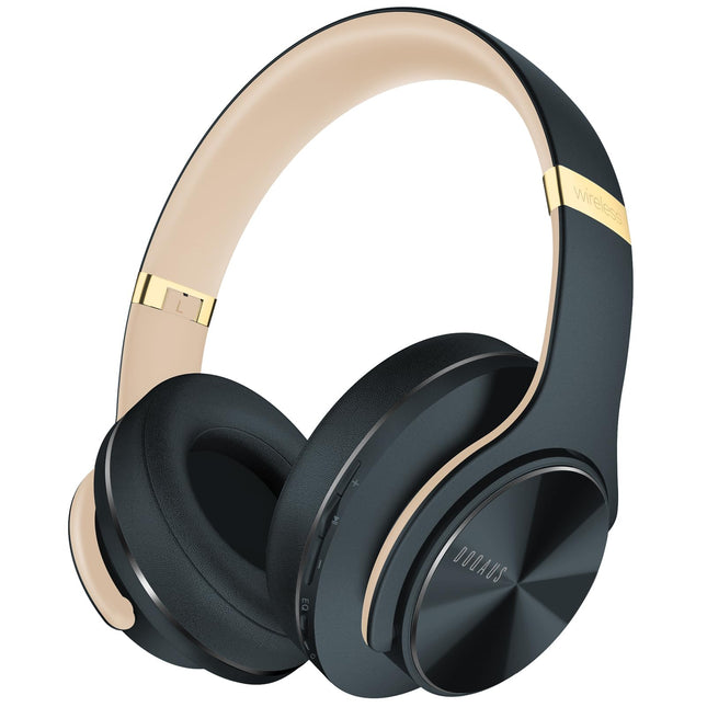 DOQAUS Bluetooth-kõrvaklapid kõrva kohal, kuni 90 tundi juhtmevabad kõrvaklapid 3 ekvalaiseri režiimiga, HiFi stereo kokkupandavad peakomplektid mikrofoniga, pehmed kõrvapadjad reisimiseks/kontorisse/mobiiltelefoni/arvuti/sülearvutite jaoks (asfaldihall)