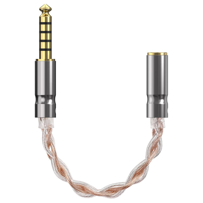 GEEKRIA Apollo 4N OCC ja Single Crystal Silver uuenduskaabel / 4,4 mm tasakaalustatud isas- ja 2,5 mm tasakaalustatud emane adapterkaabel / 4-juhtmeline teisendusaudiokaabel (5,1 tolli)