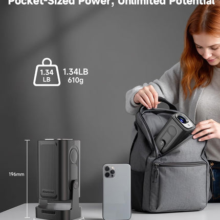 【Autofookus ja 1080P】 Mini nutikas projektor 4K toega, kaasaskantav projektor WiFi ja Bluetoothiga, 5W kõlar, Android-projektor, hääljuhtimine, õues kasutatav filmiprojektor