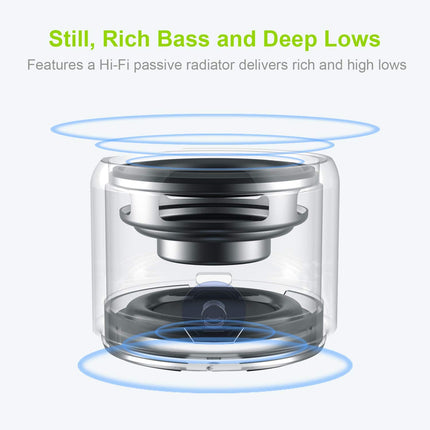 EWA with Eva Travel Carrying Case, A106 Pro Bluetooth Speaker Waterproof, Portable Wireless Outdoor Mini Speaker, Powerful Bass with Bass Radiators, 12 Hours Playback (Black)