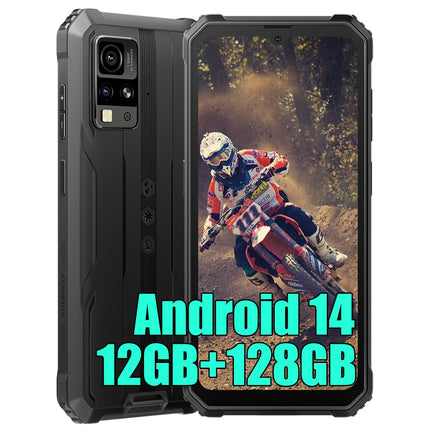Blackview BV4800 Pro Outdoor Mobile Phone 2025, 12GB+128GB, 6.56" HD+ Outdoor Smartphone without Contract Android 14, 16MP+8MP, 5180mAh, IP68 Waterproof Construction Site Phone, Dual SIM 4G, NFC, OTG, GPS, 2-Year Warranty