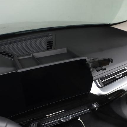 Keskkonsooli korraldaja, mis ühildub BMW X1 U11 2023-2024 navigatsiooniekraani tagumise korraldaja salvega, GPS-ekraanile, telefonihoidikule, käed-vabad-kinnitusega (tüüp B).