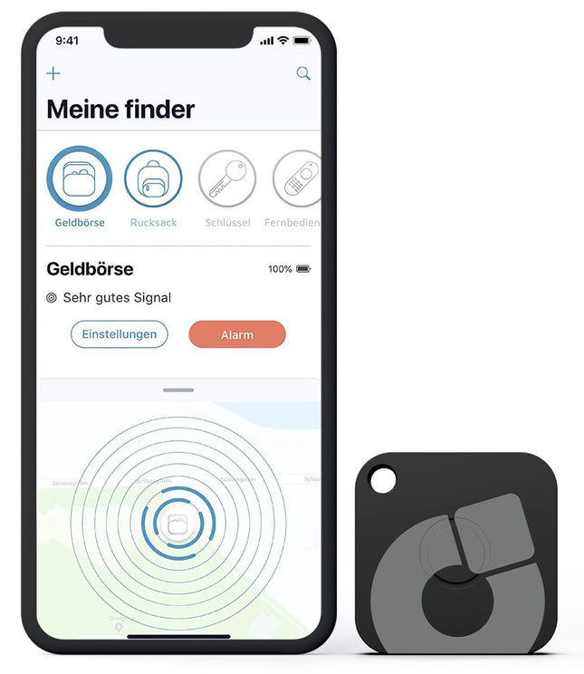 musegear Key Finder Rechargeable - must | laetav | Bluetooth-rakendusega Saksamaalt - 3 tk pakis | maksimaalne andmekaitse | must | iOS-i ja Androidi jaoks | võtmete leidmine