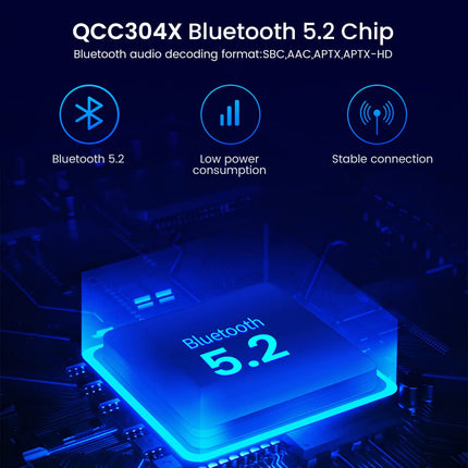AIYIMA A07PRO TPA3255 Mini Power Amplifier 2.0/2.1 Channel Audio Amplifier 300W x 2 Class D Hi-Fi Stereo Integrated Amplifier QCC304X Bluetooth 5.2 Desktop Amplifier with Treble and Bass Control