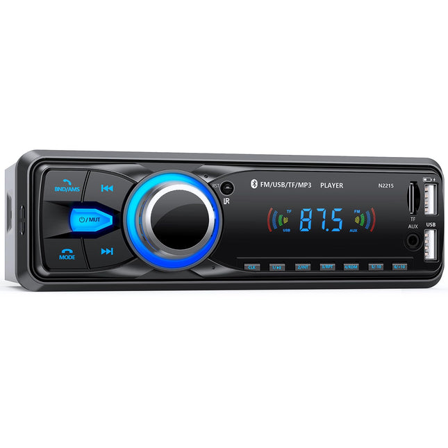 Autoraadio Bluetooth, CENXINY autoraadio Bluetooth 1Din autoraadio Bluetooth FM 2USB/AUX/SD-kaardi/MP3-mängija puldiga, iOS/Androidi tugi