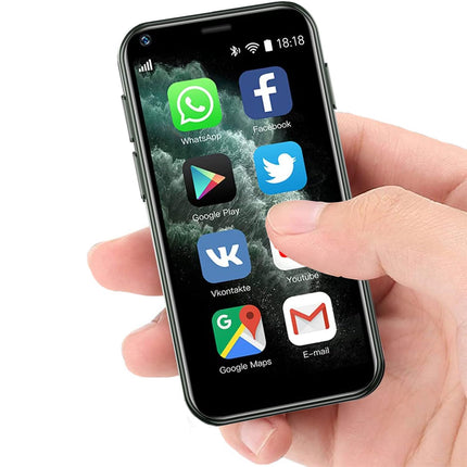 Hipipooo väike minitelefon, lukustamata 3G kahe SIM-kaardiga nutitelefon, 2,5-tolline 1000mAh Android 8.1 lastetelefon, 2 GB + 16 GB (XS11-roheline)