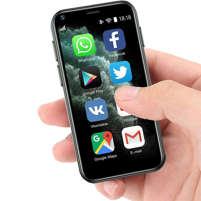Hipipooo väike minitelefon, lukustamata 3G kahe SIM-kaardiga nutitelefon, 2,5-tolline 1000mAh Android 8.1 lastetelefon, 2 GB + 16 GB (XS11-roheline)