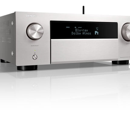 Denon AVC-X4800H 9.4-kanaliga AV-ressiiver, võimendi, 200W, 8K Ultra HD, Dolby Atmos, DTS:X, Auro-3D, sisseehitatud HEOS, 7 HDMI sisendit - hõbedane