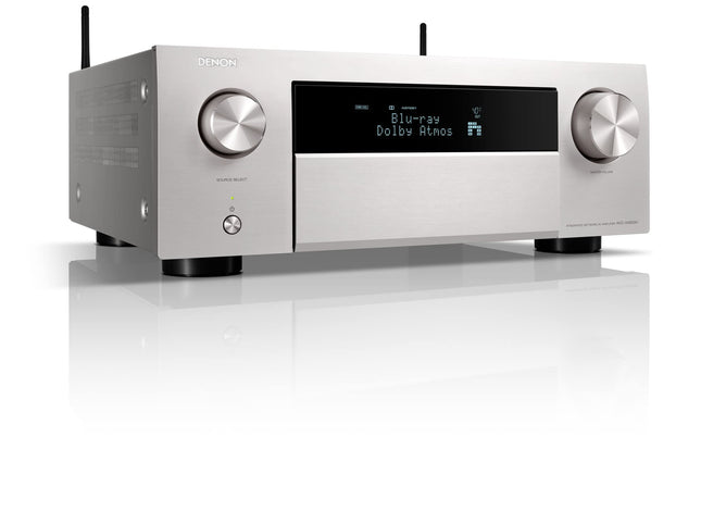Denon AVC-X4800H 9.4-kanaliga AV-ressiiver, võimendi, 200W, 8K Ultra HD, Dolby Atmos, DTS:X, Auro-3D, sisseehitatud HEOS, 7 HDMI sisendit - hõbedane