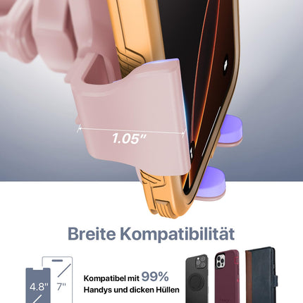 Miracase Car Phone Holder Universal [Strong Suction Cup and Metal Hook] Car Phone Holder Ventilation Dashboard Windshield Phone Holder iPhone Samsung Galaxy All Smartphones Pink