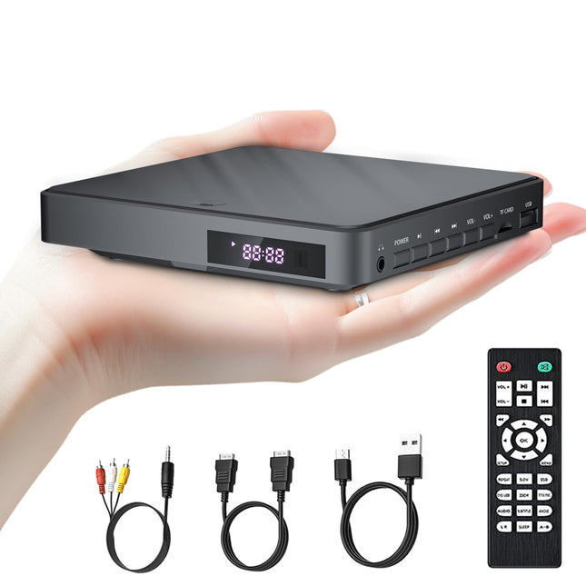Desobry DVD-mängija telerile, DVD-mängija USB/TF-sisenditega, DVD-mängija HDMI-ga, kaasas HDMI/RCA-kaabel, piirkonnavaba DVD-mängija, veaparandus, mürasummutus