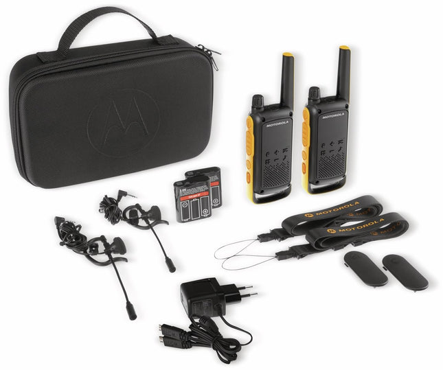 Motorola Talkabout T82 Extreme PMR raadiosaatja - kaksikpakk, 20*5*3, must, oranž