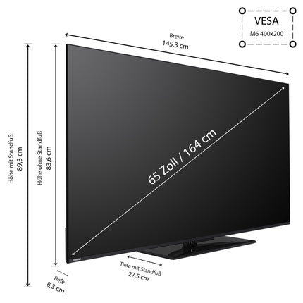 Toshiba 65-tolline nutiteler - VIDAA TV (4K UHD LED-teler, Dolby Vision HDR, kolmekordne tuuner) 65UV3463DA